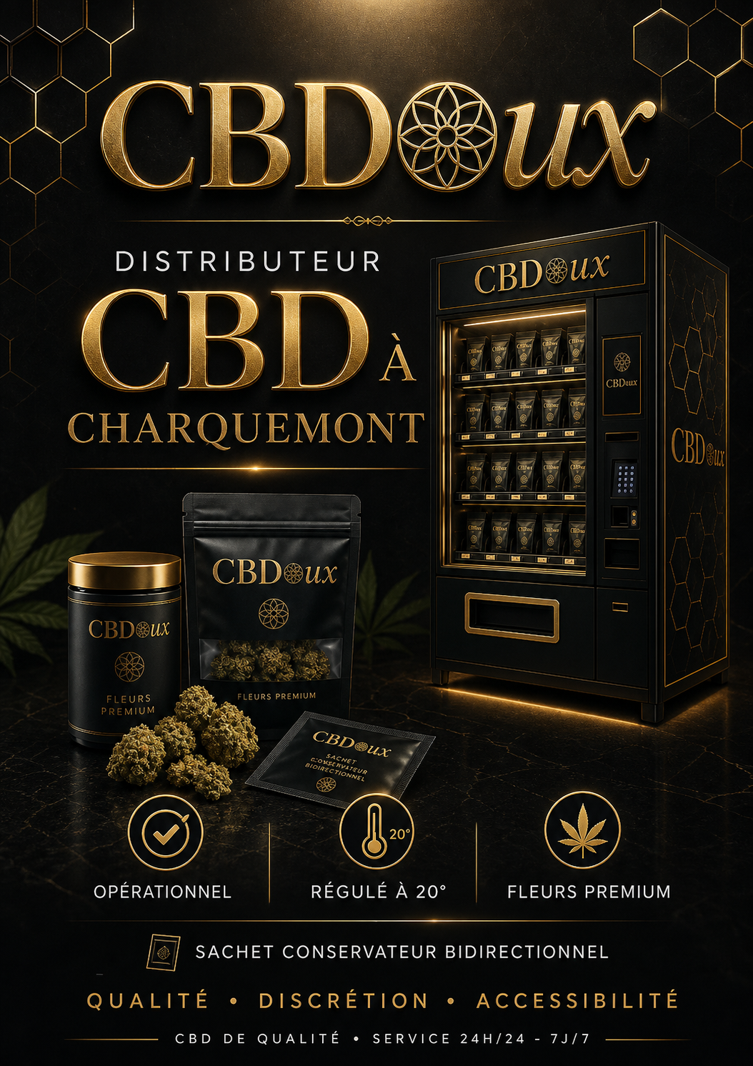 Distributeur CBD CBDoux Charquemont 24/7
